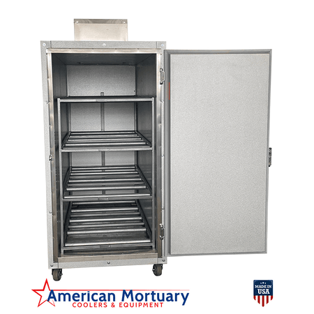 4 Body Upright Mortuary Cooler 4BX | American Made Storage