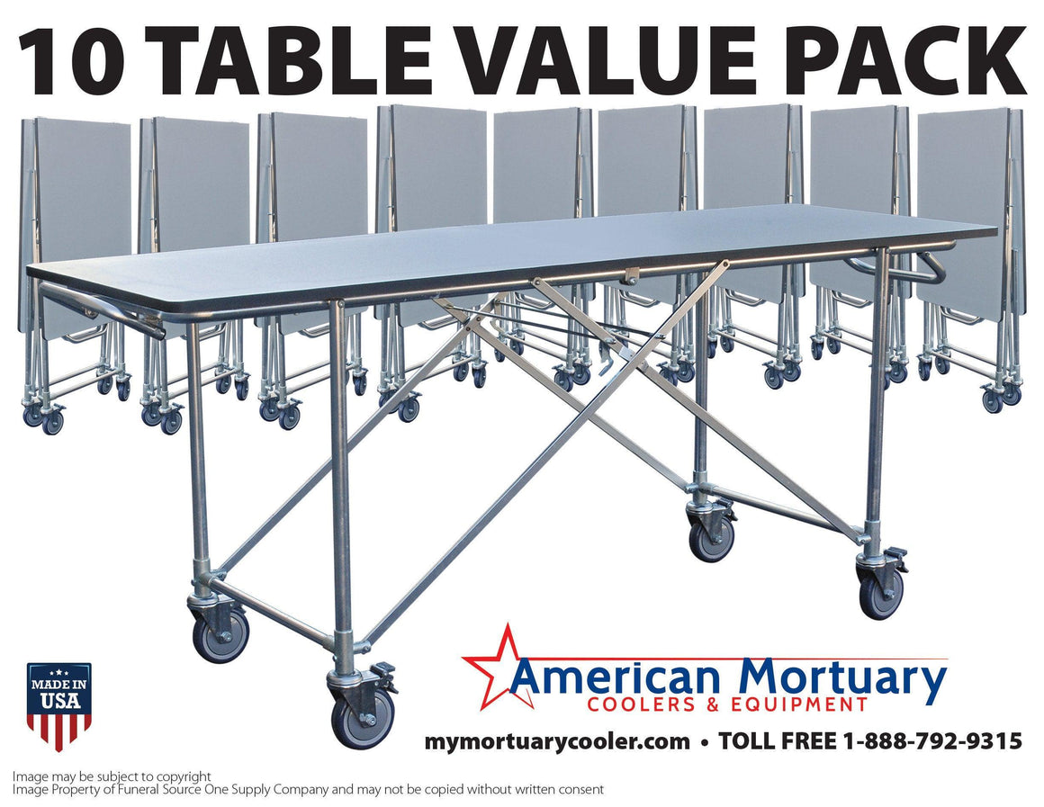 folding dressing table for mortuary use