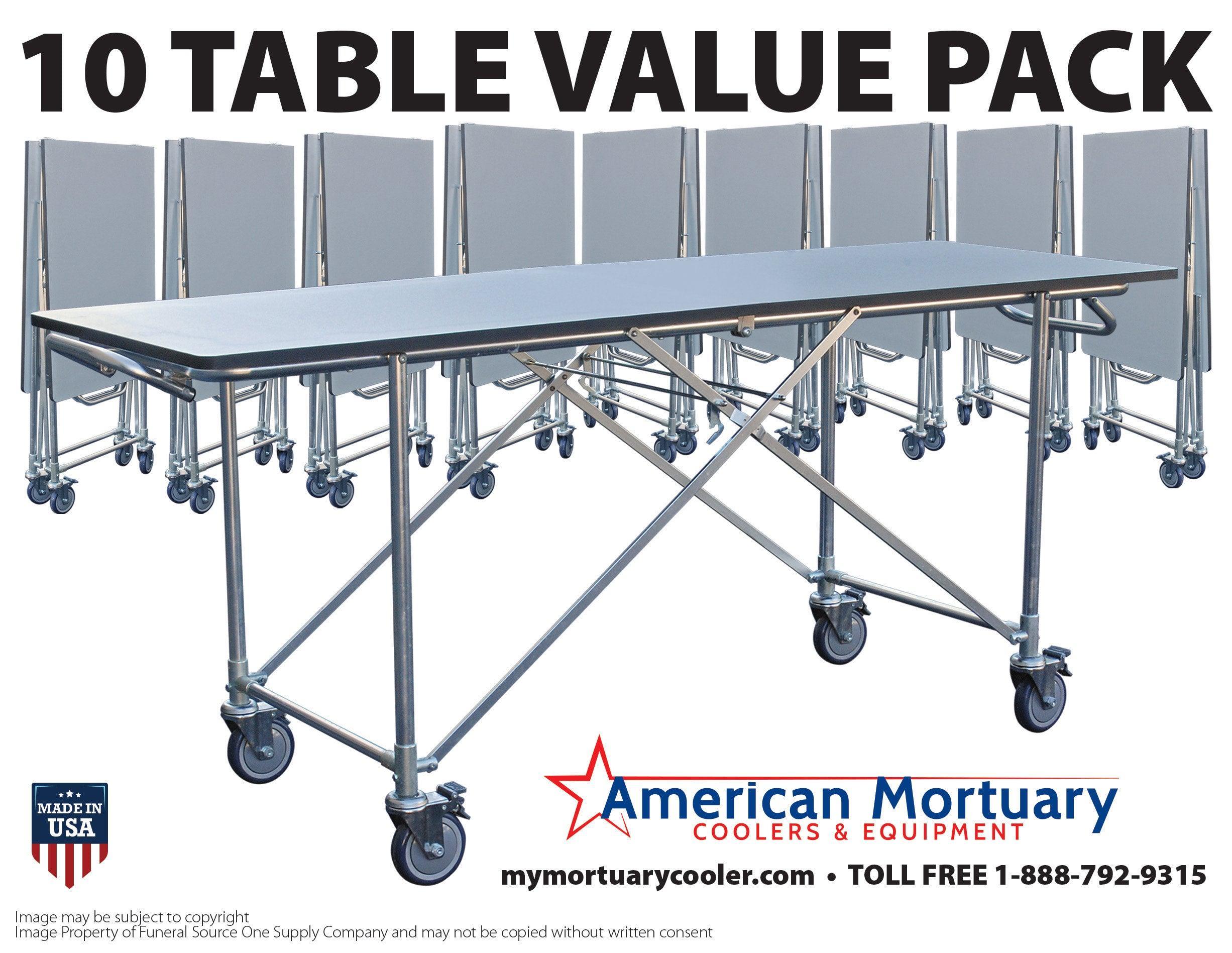 folding dressing table for mortuary use