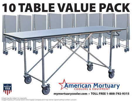 folding dressing table for mortuary use
