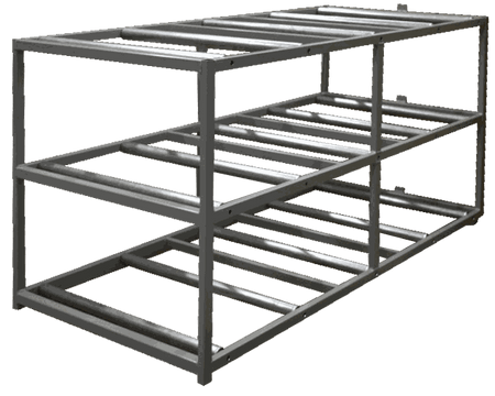 3 Body Mortuary Cooler AMC Model #3B with Interior Rolling Rack - American Mortuary Coolers Powered by Funeral Source One Supply Company 